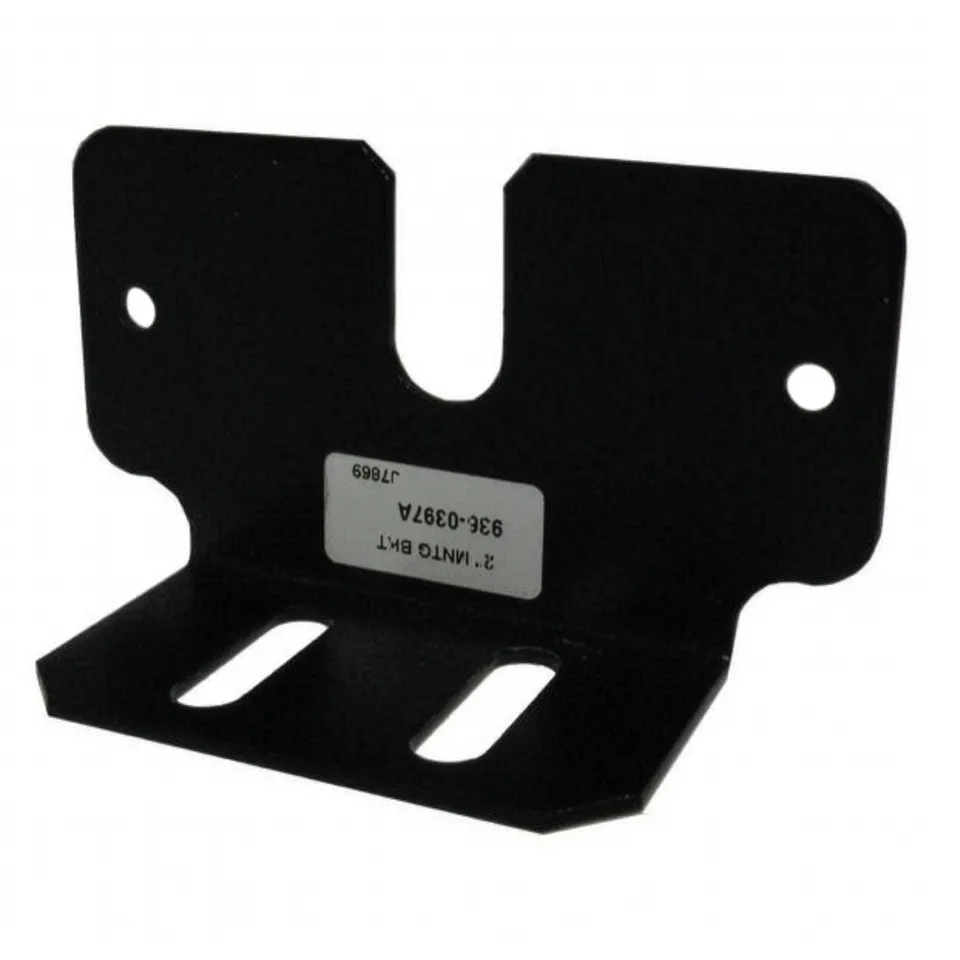 D&R 936-0397A 2 inch mounting bracket for a single MR6 or MR8 LED light, black with slotted foot
