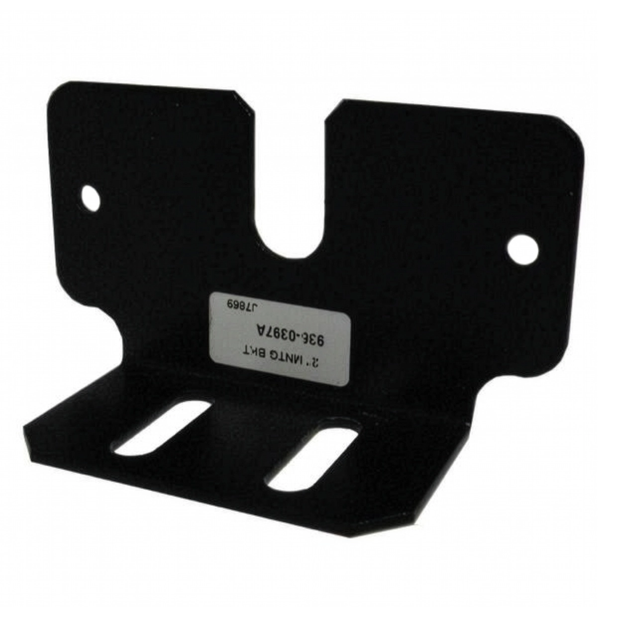 D&R 936-0397A 2 inch mounting bracket for a single MR6 or MR8 LED light, black with slotted foot