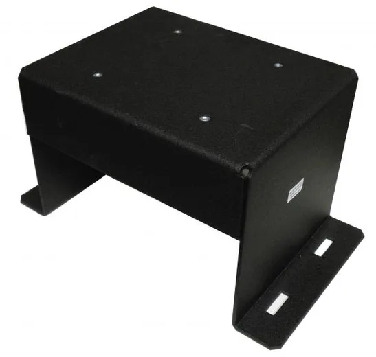 D&R 936-0230A base mounting bracket for LT6600 laptop mounts, black powder-coated steel with slotted feet