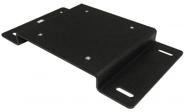 D&R 936-0249A adapter mounting plate for LT6600 mounting kits, flat black plate on slotted mounting legs