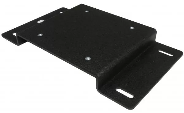 D&R 936-0249A adapter mounting plate for LT6600 mounting kits, flat black plate on slotted mounting legs