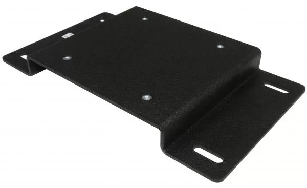 D&R 936-0249A adapter mounting plate for LT6600 mounting kits, flat black plate on slotted mounting legs