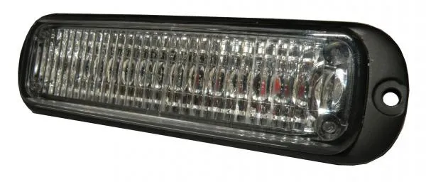 Surface mount module on a plain background, black housing with a screw flange at each end