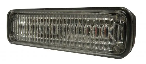 Bare surface mount module angled to show the clear lens and the row of diodes behind the optics