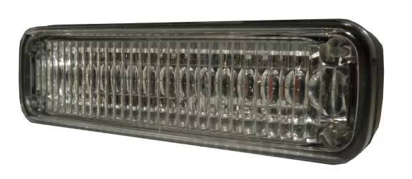 Bare surface mount module angled to show the clear lens and the row of diodes behind the optics