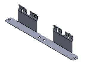 D&R 936-0523A double deck mount L bracket, pair of 2 inch uprights on one long slotted base