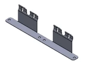 D&R 936-0523A double deck mount L bracket, pair of 2 inch uprights on one long slotted base