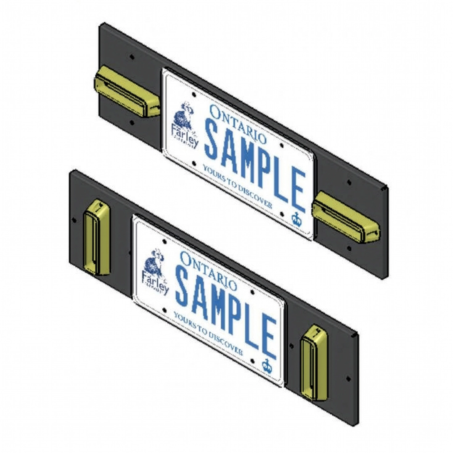 License Plate Bracket - Mounts 2 GTS Modules - D and R Electronics