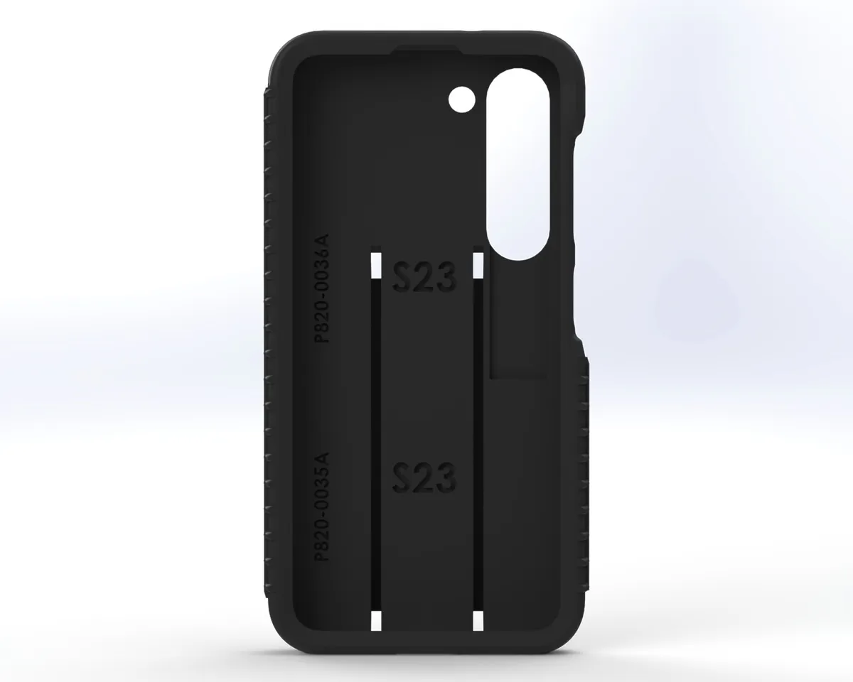 Inside of the case with part numbers P820-0035A and P820-0036A molded beside the S23 markings