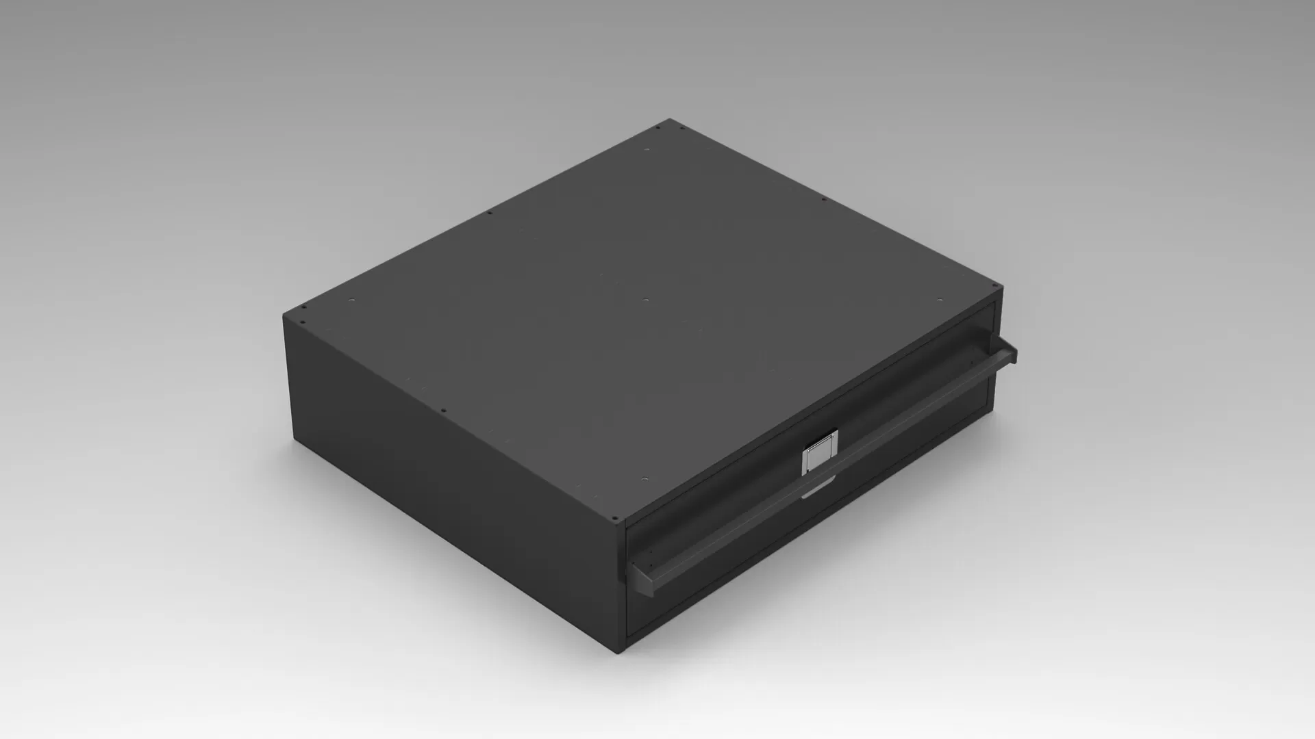 D&R 934-1030A single-drawer vehicle storage cabinet for the Ford Expedition, closed with paddle latch