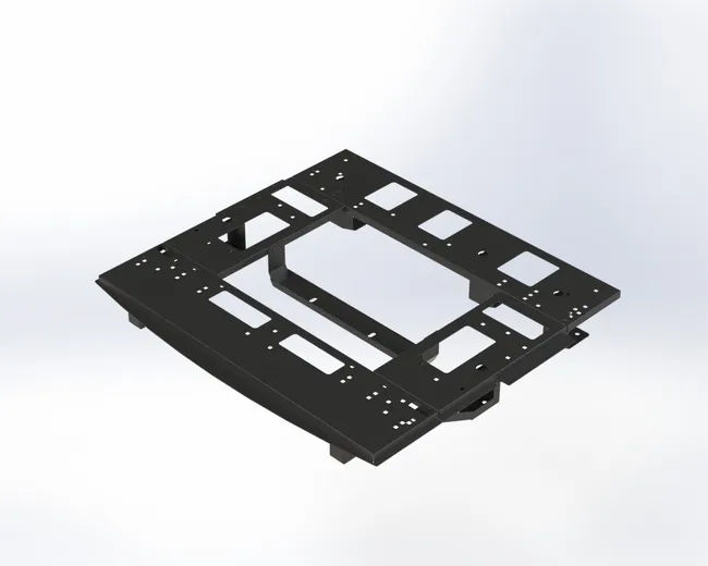 D&R 933-0238A full subframe for the Chevrolet Tahoe in black wrinkle powder coat, three-quarter view