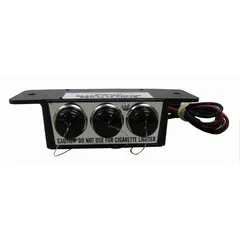 D&R 14.0553 triple outlet 12V console power accessory marked caution do not use for cigarette lighter