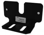 D&R 936-0397A 2 inch mounting bracket for a single MR6 or MR8 LED light, black with slotted foot