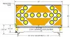 Dimensioned front drawing marking the 63-inch board width, 30-inch height and 5 3/4-inch lightbar clearance