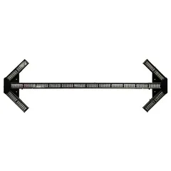 D&R LED-20TD-AEK-WT LED traffic director, unlit, with angled arrow end pods on mounting brackets