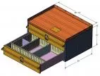 D&R 934-0484A dual drawer storage system for the Chevy Tahoe, top drawer open with adjustable dividers