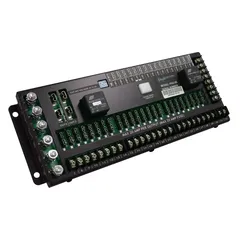 D&R PDU-8S power distribution unit with numbered output terminal blocks, relays and over-ride switch