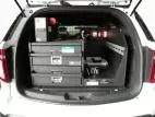 D&R 934-0500A dual drawer storage system installed in a white Ford Interceptor Utility cargo area