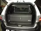 D&R 933-0102A single drawer storage system installed in the cargo area of a white Dodge Durango