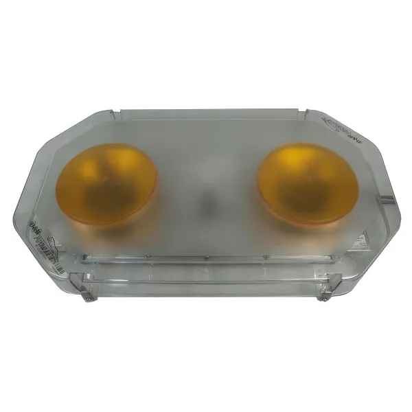 Dual Clear Beacons - 18 Flash Patterns - D and R Electronics