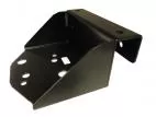D&R 935-0067A single pushbar inverted speaker bracket in black powder-coated steel with slotted bolt holes