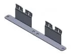 D&R 936-0523A double deck mount L bracket, pair of 2 inch uprights on one long slotted base