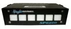 Straight-on view of the six blank switch caps, ready for individual interchangeable labels