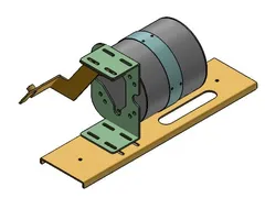 D&R 935-0089A Thunder speaker bracket for the Chevy Tahoe, CAD render with the speaker set on the bumper rail