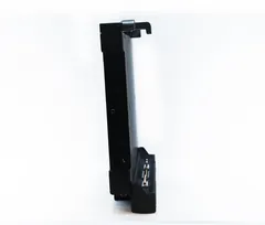Edge-on profile showing how thin the unit is, with the top hook arm and the base connector