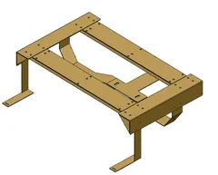 D&R 933-0132A raised frame shelf for the 2020 Ford Interceptor Utility trunk, shown on its four legs