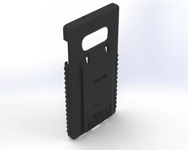 Empty S10e case seen from the rear at an angle, ribbed side grips and open camera cutout