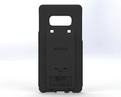 D&R Dovetail phone case for the Galaxy S10e, rear view with the oval camera cutout and dock plate