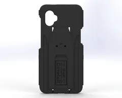 D&R Dovetail phone case for the Galaxy XCover6 Pro, rear view with molded docking cleat