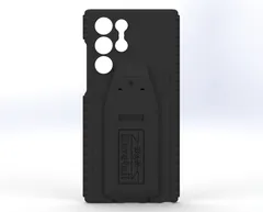 D&R Dovetail phone case for the Galaxy S22 Ultra, rear view with embossed docking plate