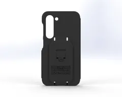 D&R Dovetail phone case for the Galaxy S23 with the docking plate molded into the back